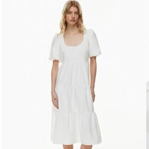 Aritzia Wilfred Cenote Poplin Dress White Medium NWOT